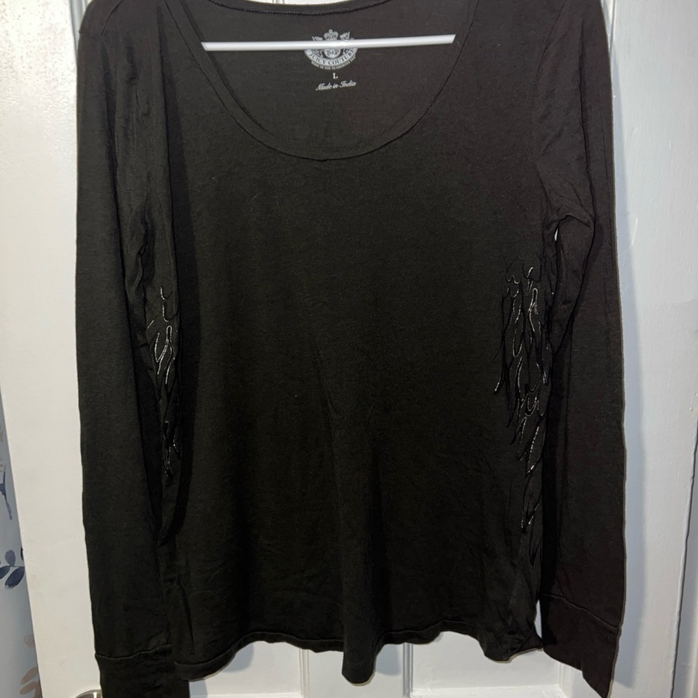 Y2K Juicy Couture Dark Green Long Sleeve Tee